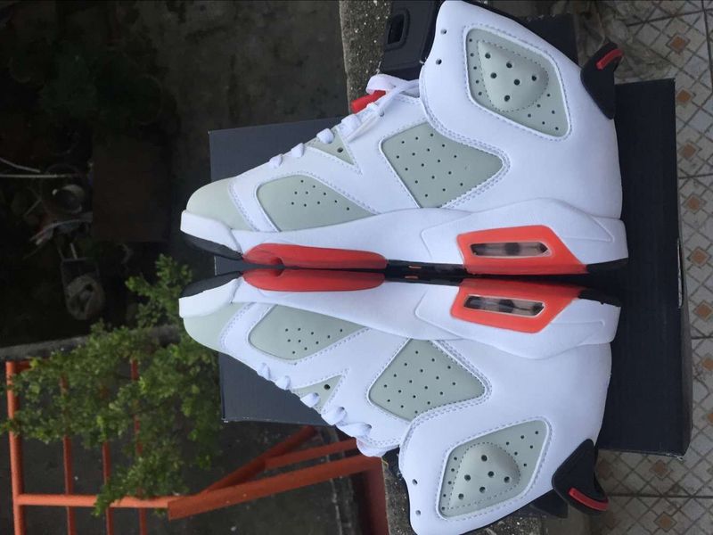 2016 Air Jordan 6 Retro Hare White Grey Red - Click Image to Close